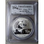 China: People's Republic 2014 Silver 10 Yuan PCGS MS70