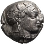 Ancient Greece: Athens, Attica Circa 454-440 BC Silver Tetradrachm Extremely Fine