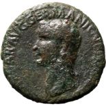 Roman Empire Caligula AD 37-38 Bronze As About Very Fine; green patina