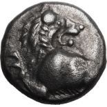 Ancient Greece: Thrace, Chersonesos circa 386-338 BC Silver Hemidrachm Good Very Fine; test cut to r