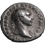 Roman Empire Trajan AD 107-108 Silver Denarius Good Very Fine