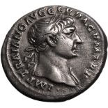 Roman Empire Trajan AD 103-111 Silver Denarius Good Very Fine; boasting a splendid old cabinet tone