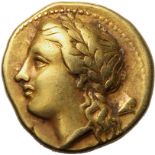 Ancient Greece: Sicily, Syracuse Circa 310-304 BC Electrum 50 Litrai About Good Very Fine
