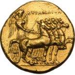 Ancient Greece: Kyrenaika, Kyrene Temp. first reign of Ophellas circa 322-313BC Gold Stater About Ex