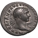 Roman Empire Trajan AD 107-108 Silver Denarius Very Fine; boasting attractive iridescent highlights