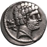 Celtic: Hispania, Bolscan-Osca 150-100 BC Silver Denarius Good Very Fine; a bright, lustrous example