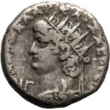 Roman Provincial: Alexandria, Egypt Nero dated year 13 = AD 66/7 Billon BI Tetradrachm About Very Fi