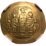 Byzantine Empire Romanus IV AD 1068-1071 Gold Histamenon Nomisma NGC AU Strike: 4/5 Surface: 4/5; cl