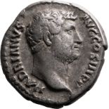Roman Empire Hadrian AD 136 Silver Denarius Very Fine