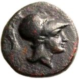 Ancient Greece: Thessaly, Lamia circa 350-300 BC Bronze Chalkous Very Fine; brown patina