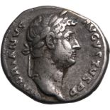 Roman Empire Hadrian AD 128-129 Silver Denarius Very Fine