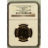 Papua New Guinea 1975 FM Gold 100 Kina Independence NGC MS 67