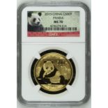 China: People's Republic 2015 Gold 500 Yuan NGC MS 70