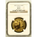 China: People's Republic 2002 Gold 500 Yuan NGC MS 69