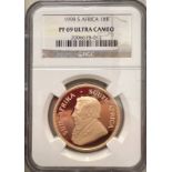 South Africa 1998 Gold Krugerrand Proof NGC PF 69 ULTRA CAMEO