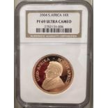 South Africa 2004 Gold Krugerrand Proof NGC PF 69 ULTRA CAMEO