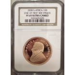 South Africa 2008 Gold Krugerrand Proof NGC PF 69 ULTRA CAMEO