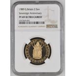 1989 Gold 2 Pounds (Double Sovereign) 500th Anniversary Proof NGC PF 69 ULTRA CAMEO