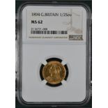 1894 Gold Half-Sovereign NGC MS 62