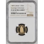 1989 Gold Half-Sovereign 500th Anniversary Proof NGC PF 69 ULTRA CAMEO