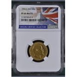 1902 Gold Sovereign Matte Proof NGC PF 60 MATTE