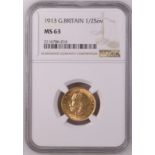 1913 Gold Half-Sovereign NGC MS 63