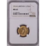 1914 Gold Half-Sovereign NGC MS 63