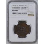 Lanarkshire Glasgow 1791 Copper Halfpenny NGC MS 63 BN