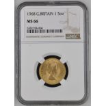 1968 Gold Sovereign NGC MS 66