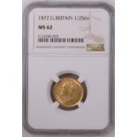 1872 Gold Half-Sovereign NGC MS 62