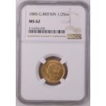 1885 Gold Half-Sovereign NGC MS 62