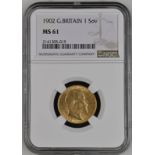 1902 Gold Sovereign NGC MS 61