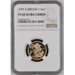1997 Gold Sovereign Proof NGC PF 69 ULTRA CAMEO