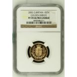 2002 Gold Sovereign Golden Jubilee Proof NGC PF 70 ULTRA CAMEO