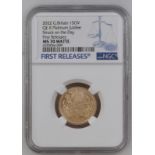 2022 Gold Sovereign Platinum Jubilee Struck on The Day Matte NGC MS 70 MATTE Box & COA