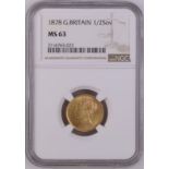 1878 Gold Half-Sovereign NGC MS 63