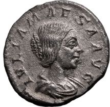 Roman Empire Julia Maesa (grandmother of Elagabalus) AD 218-222 Silver Denarius About Good Very Fine