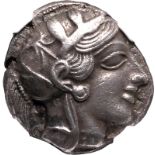 Ancient Greece: Attica, Athens circa 440-404 BC Silver Tetradrachm NGC XF Strike: 5/5 Surface: 3/5