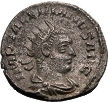 Roman Empire Valerian I AD 257 Silver Antoninianus Good Very Fine