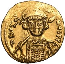 Byzantine Empire Constantine IV 'Pogonatus' AD 674-681 Gold Solidus Extremely Fine; area of flat str