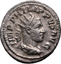 Roman Empire Philip I AD 248 Silver Antoninianus About Good Very Fine