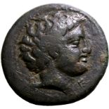 Ancient Greece: Thessaly, Atrax circa 375-340 BC Bronze Dichalkon About Very Fine