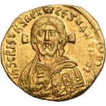 Byzantine Empire Justinian II AD 692-695 Gold Solidus Extremely Fine; an attractive example, double