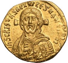 Byzantine Empire Justinian II AD 692-695 Gold Solidus Extremely Fine; an attractive example, double 