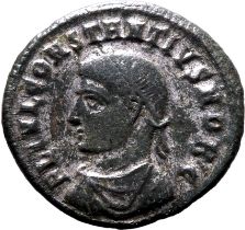 Roman Empire Constantius II (Caesar) AD 324-325. Billon Nummus Good Very Fine