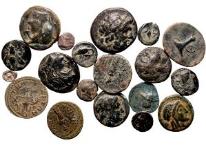 Ancient Greece Various Rulers/Cities circa 6th-1st centuries BC Silver/Bronze 19 x AR/AE Denominatio