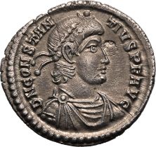 Roman Empire Constantius II AD 360-363 Silver Siliqua Extremely Fine; minor flan crack, well-centred