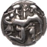 Ancient Greece: Thracian Islands, Thasos circa 500-480 BC Silver Stater NGC Ch F Strike: 5/5 Surface