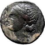 Ancient Carthage circa 221-202 BC Bronze Trishekel About Extremely Fine