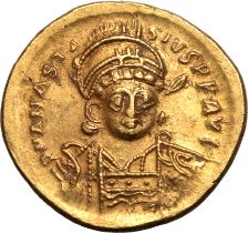 Byzantine Empire Anastasius I AD 498-518 Gold Solidus About Extremely Fine